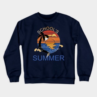 cute retro last day of school school's out for summer teacher Crewneck Sweatshirt